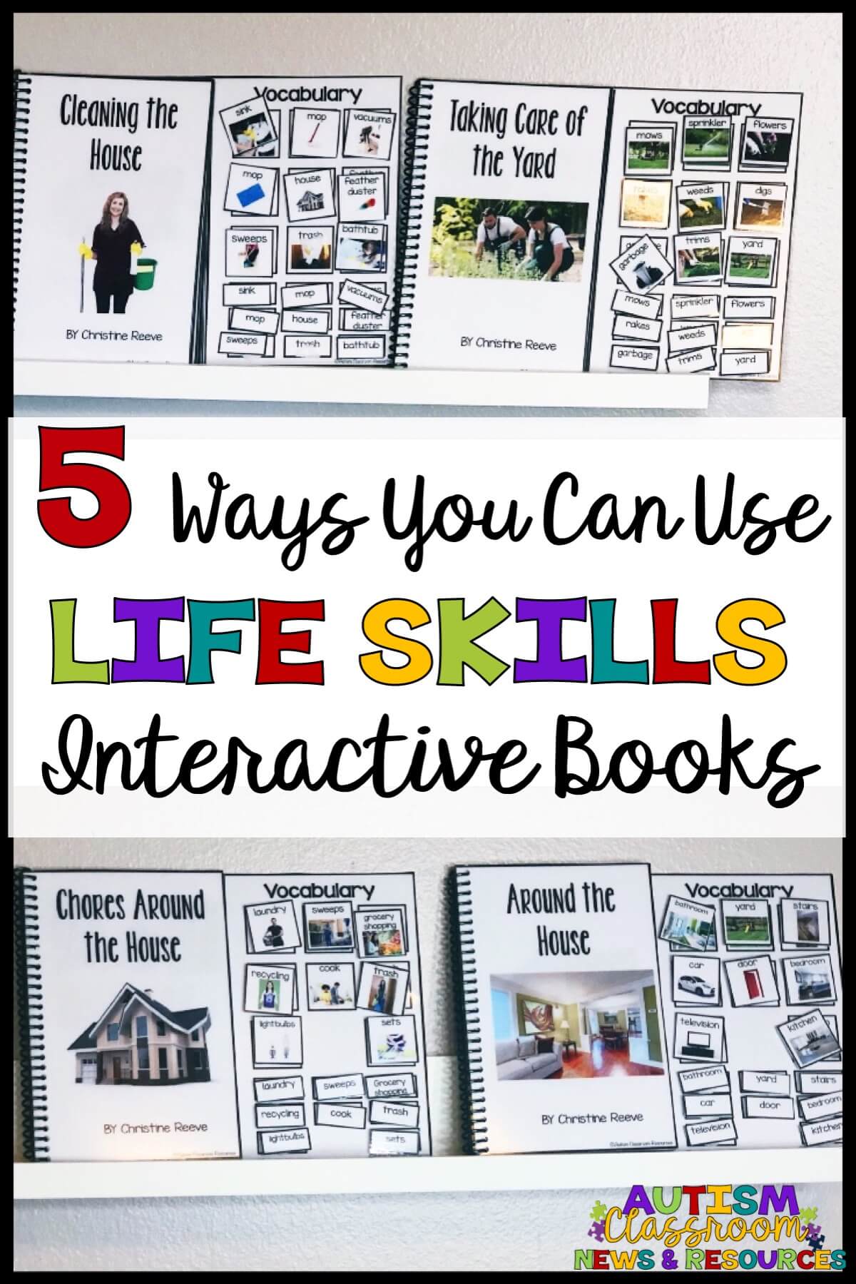 Working on literacy and life skills simultaneously? Here are 5 ways to use life skills interactive books to teach a variety of literacy, vocabulary, and reading comprehension skills for students in special education. #lifeskills #interactivebooks #interactivebooksautism Working on literacy and life skills simultaneously? Here are 5 ways to use life skills interactive books to teach a variety of literacy, vocabulary, and reading comprehension skills for students in special education. #lifeskills #interactivebooks #interactivebooksautism