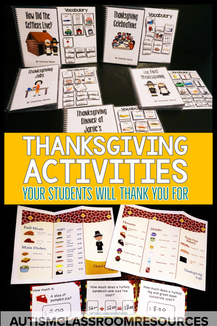 The time before winter break can be rough in the special education classroom. Check out these Thanksgiving activities to keep your students engaged. Don’t worry, I’ve got you covered with some freebies too! #thanksgivingactivities #specialeducation The time before winter break can be rough in the special education classroom. Check out these Thanksgiving activities to keep your students engaged. Don’t worry, I’ve got you covered with some freebies too! #thanksgivingactivities #specialeducation