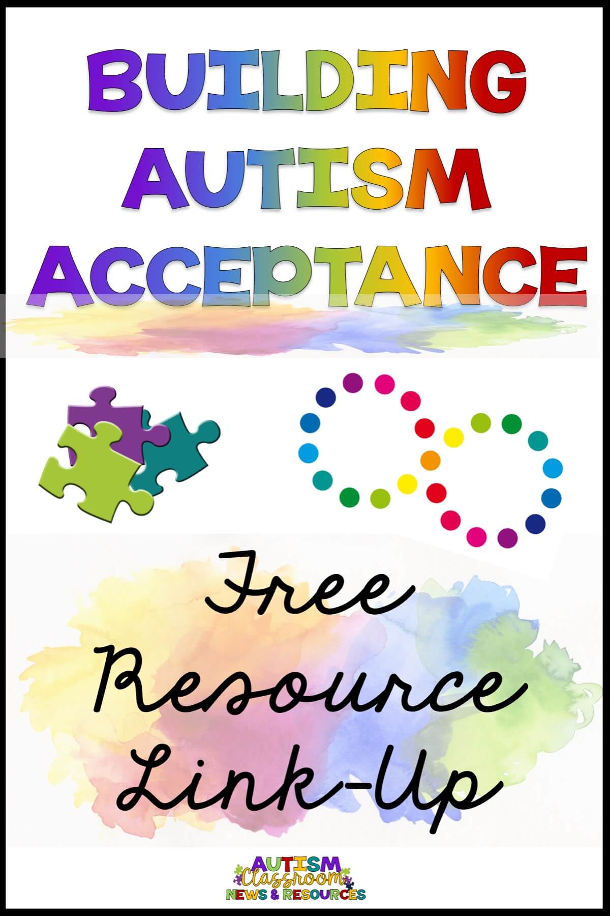 April is Autism Acceptance Month. It's a time to increase awareness and build communities that are more accepting of the diversity those with autism bring to our communities. This linkup of free resources are designed help educators and families build acceptance in their classrooms and communities. #autismacceptance #AutismAcceptanceWithTpT #freeautismresources #free #autism