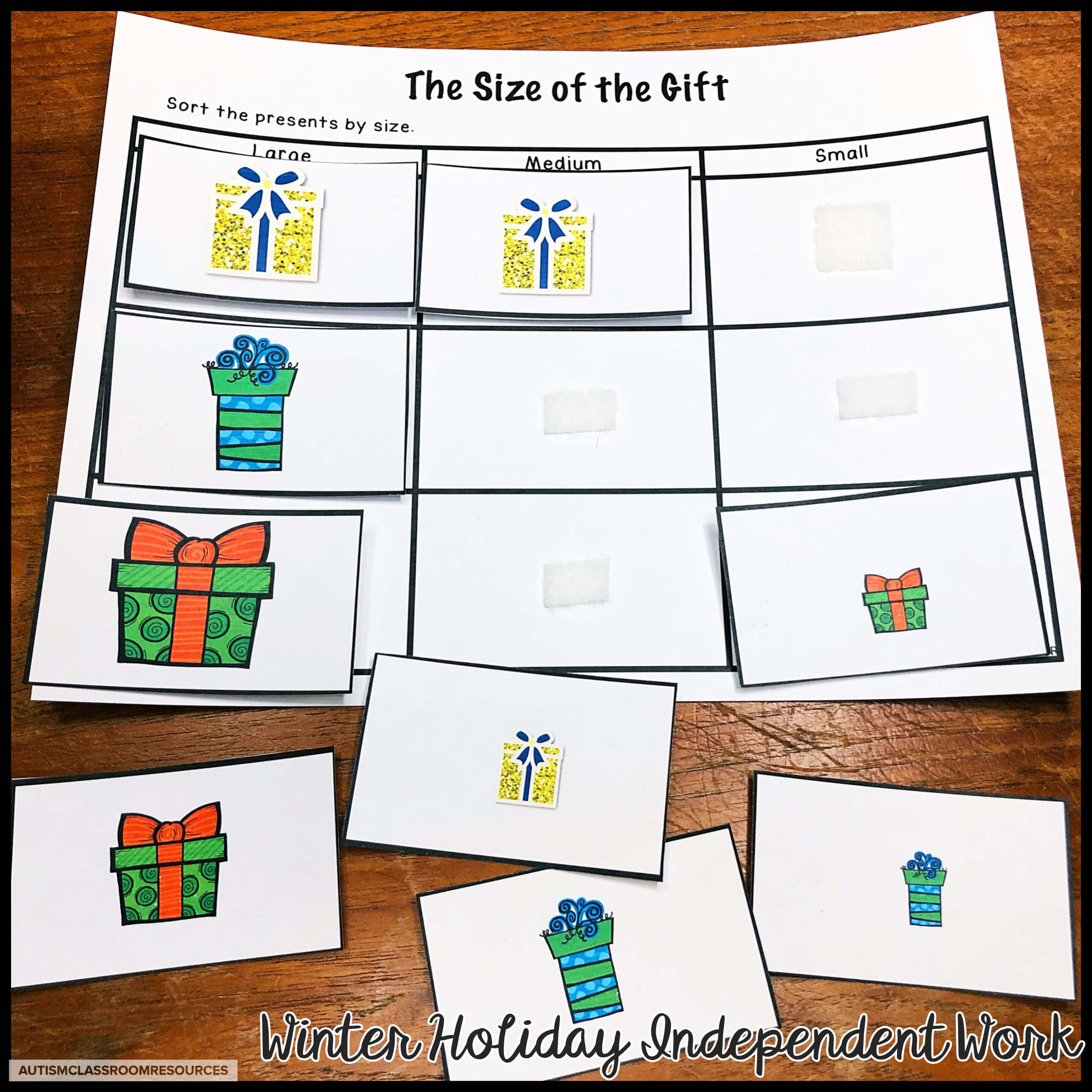 size of the gift Everything is better with the holidays...even sorting activities. Find out more about these in this post.